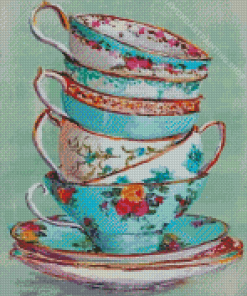 Tea Cups Diamond Paintings