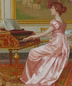 Woman Playing Piano Diamond Paintings