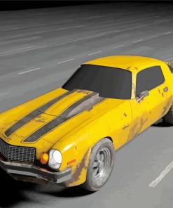 Yellow Camaro Diamond Paintings