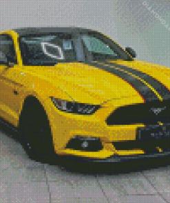 Yellow Mustang Diamond Paintings