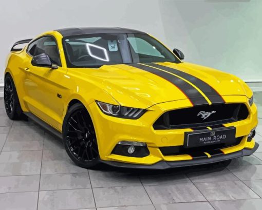 Yellow Mustang Diamond Paintings