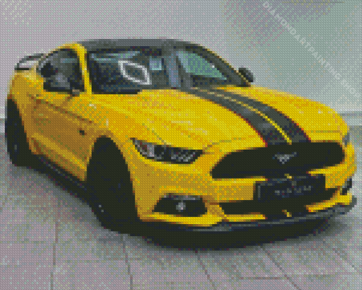 Yellow Mustang Diamond Paintings