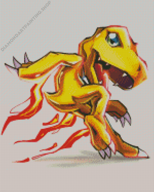 Agumon From Digimon Diamond Paintings