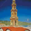 Church Tower Symi Diamond Paintings