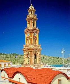 Church Tower Symi Diamond Paintings