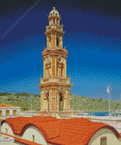 Church Tower Symi Diamond Paintings