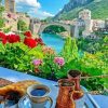 Coffee In Bosnia Mostar Diamond Paintings