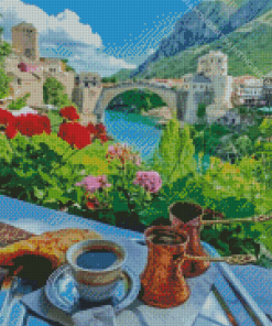 Coffee In Bosnia Mostar Diamond Paintings