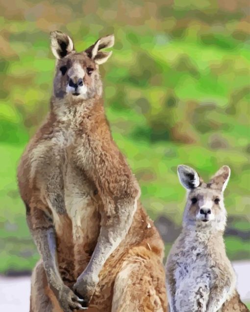 Eastern Grey Kangaroos Diamond Paintings