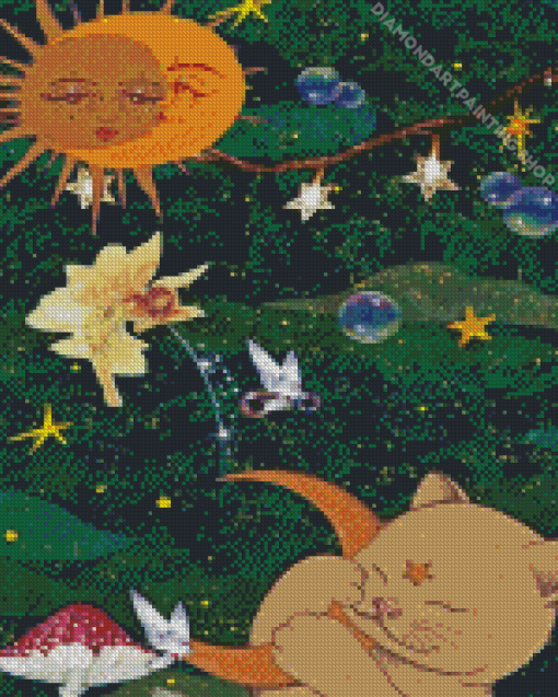 Fairy And Cat Diamond Paintings