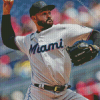 Miami Marlins Pitcher Diamond Paintings