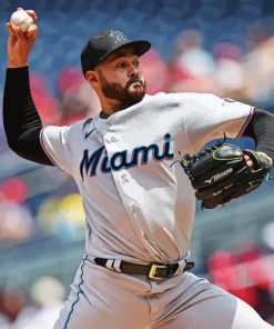 Miami Marlins Pitcher Diamond Paintings