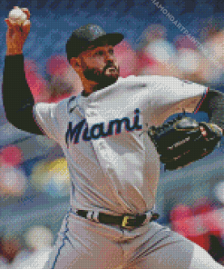 Miami Marlins Pitcher Diamond Paintings