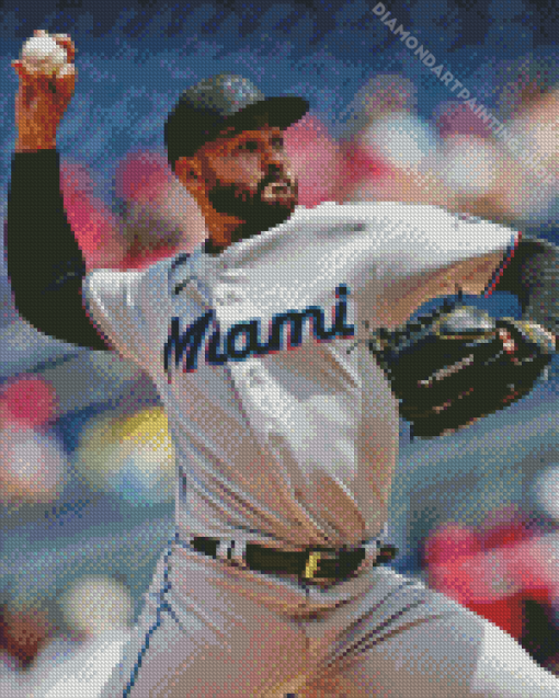 Miami Marlins Pitcher Diamond Paintings