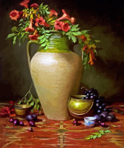 Trumpet Vines Jar Diamond Paintings