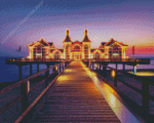 Sellin Pier Night Diamond Paintings