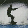 Water Skier Silhouette Diamond Paintings