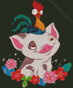 Pua And Hei Hei Diamond Paintings