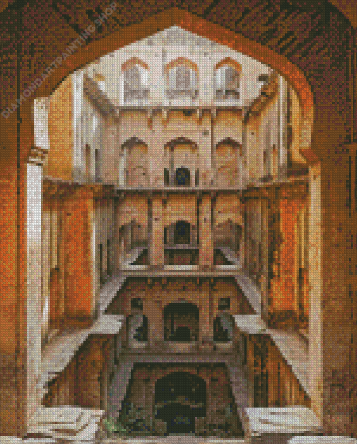 Deep Water Stepwell Diamond Paintings