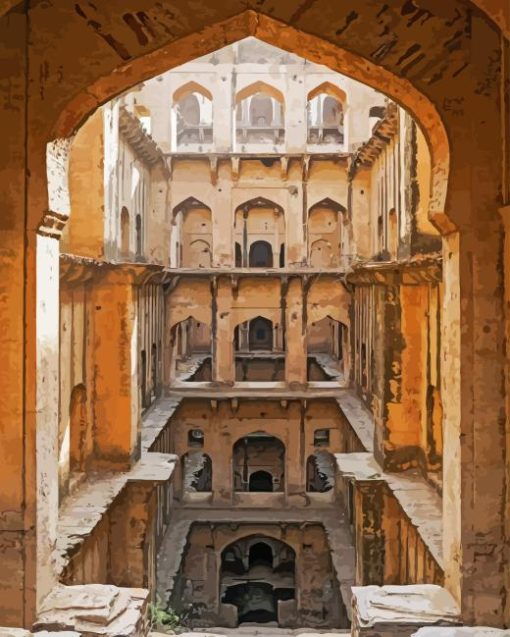 Deep Water Stepwell Diamond Paintings