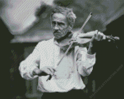 Old Violinist Man Diamond Paintings