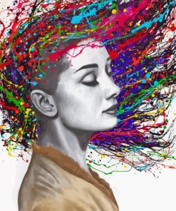 Abstract Audrey Hepburn Diamond Paintings