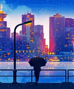 Rainy Night City Diamond Paintings