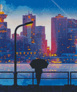 Rainy Night City Diamond Paintings