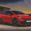 Red Cupra Car Diamond Paintings