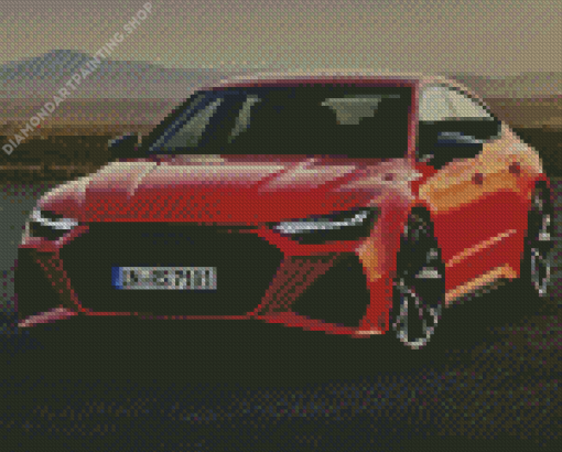 Red Audi RS7 Diamond Paintings