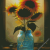 Sunflowers Jar Diamond Paintings