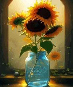 Sunflowers Jar Diamond Paintings