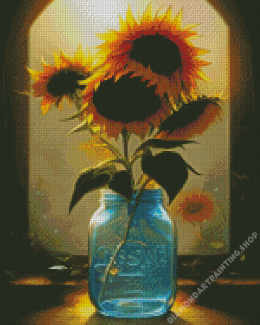 Sunflowers Jar Diamond Paintings