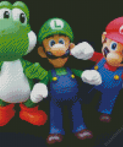 Luigi And Yoshi Diamond Paintings