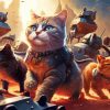 The Army Of Cats Diamond Paintings