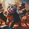 The Army Of Cats Diamond Paintings