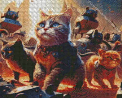 The Army Of Cats Diamond Paintings