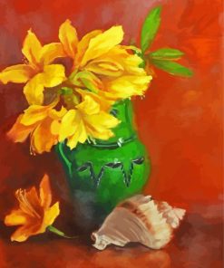 Yellow Azalea Plant Diamond Paintings