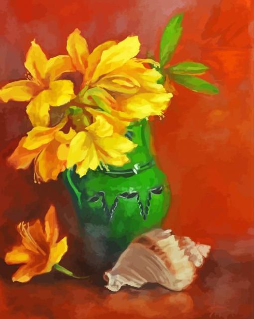 Yellow Azalea Plant Diamond Paintings