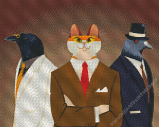 Animal Wearing Suit Diamond Paintings