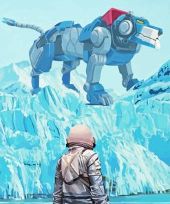 Astronaut And Lion Diamond Paintings