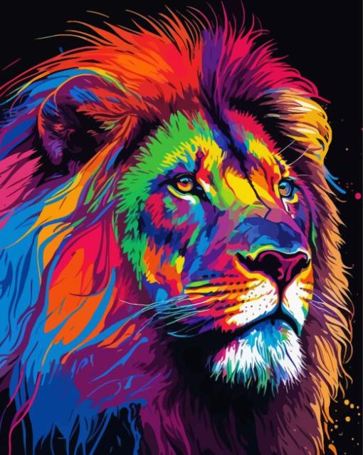 Abstract Lion Diamond Paintings