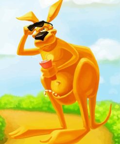 Kangaroo With Glasses Diamond Paintings