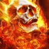 Flaming Skull Diamond Paintings