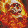 Flaming Skull Diamond Paintings