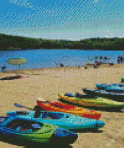 Kayaks Moreau Lake Diamond Paintings