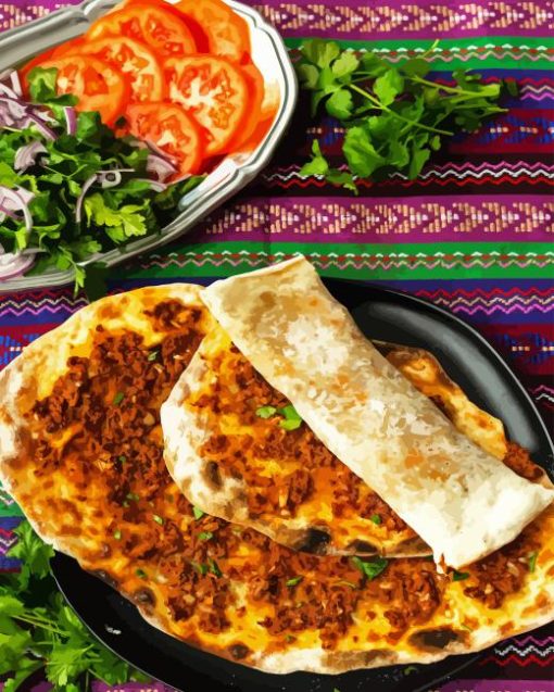 Lahmacun Meal Diamond Paintings