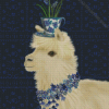 Llama With Flowers Diamond Paintings