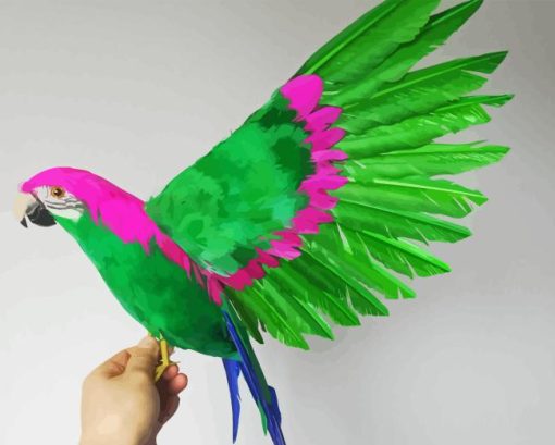 Green Parrot Bird Diamond Paintings