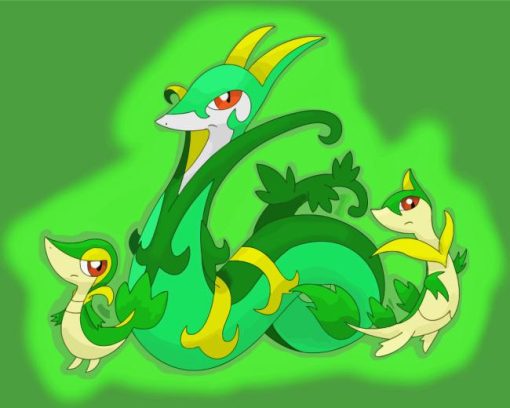 Snivy Evolution Diamond Paintings